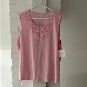 New croft&barrow sleeveless pink top